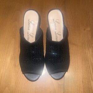 NEW Lauren Lorraine - Martha - Black‎ Sandals - Women's - Size 6.5